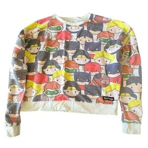 758-Superhero graphic multicoloured crewneck sweatshirt #superhero #sixflags